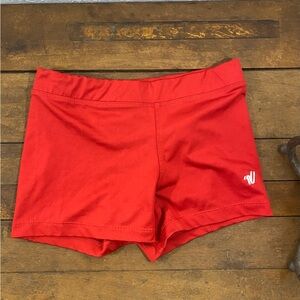 Varsity Red Women's Cheer Bloomers  with White Logo